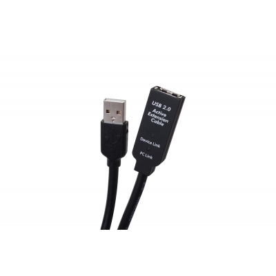 Binary USB 2.0 A Male to A Female Extender Cable Length 49.2 ft  (pieza) Negro