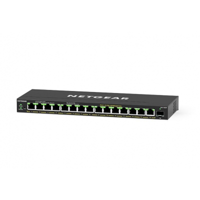 Netgear Switch NG-GS108E-300NAS-SW 16-Port PoE+ Gigabit Ethernet Plus Switch (180W) with 1 SFP Port (pieza)