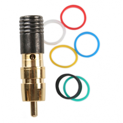 Binary RCA Male Compression Connector 75 Ohm - Bag of 20, Mini RGB (pieza) Oro
