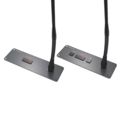 Televic Integrated Flush Mount Delegate Panel with Push & Lock Microphone Connector (pieza) Negro