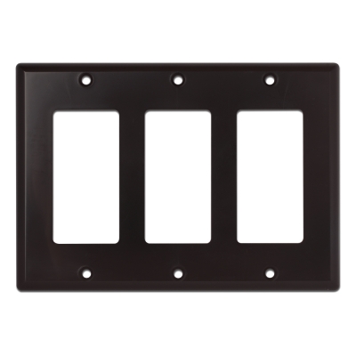 Wirepath Decorative Triple Gang Wall Plate. (pieza) Café