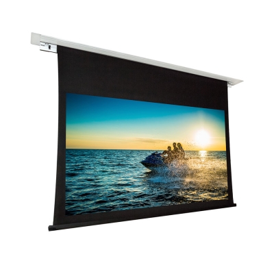 Dragonfly Recessed Motorized High Contrast Non Tab Tension Projection Screens 110
