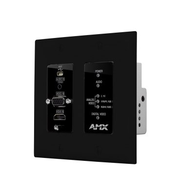 AMX Switch DX-TX-DWP-BL DXLink Multi-Format Decor Style Wallplate Transmitters US Negro (pieza)