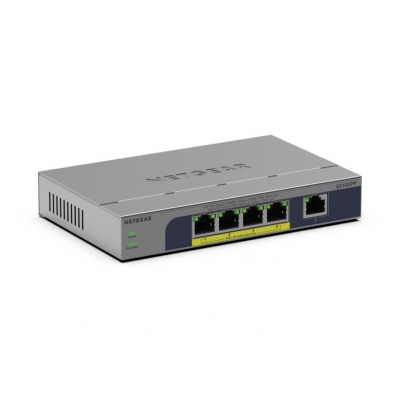 Netgear - Switch de red NO administrable con 5 puertos Gigabit Ethernet con 4 puertos PoE+ (pieza)