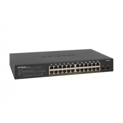 Netgear Switch NG-GS324TP-100NAS-SWS, 24 Puertos PoE+, 2 Puertos SFP, 52 Gbit/s, 16.000 Entradas (pieza)