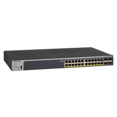 Netgear Switch NG-GS728TPP-200NAS-SW Port Gigabit Ethernet Smart Switch with 4 SFP Ports and High Power (24 PoE+) (384W)(pieza)