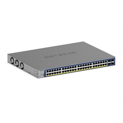 Netgear - Switch de red administrable de 48 puertos Gigabit Ethernet PoE+ 380W con gestión remota/en la nube opcional y 4 puertos SFP+ (pieza)