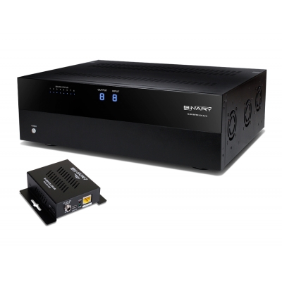 Binary  500 Series with HDMI and HDBaseT + 12 HDBaseT Receivers - 8 x 16 kit Matrix switcher (pieza)Negro