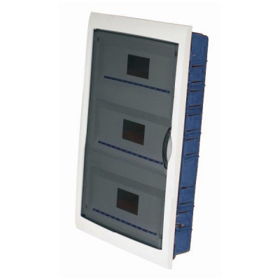 Master - Caja eléctrica para empotrar en pared de 36 módulos con puerta transparente, 315x525x105mm (pieza) Blanco