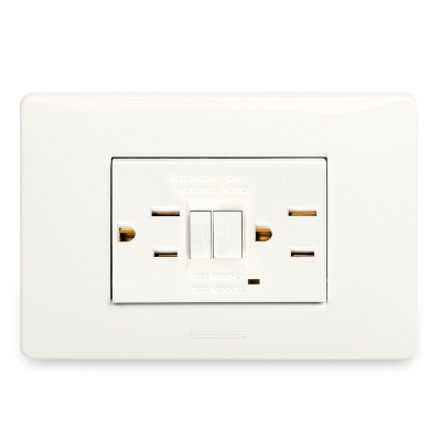 Master - Tomacorriente doble 2P+E 15A 127V c/GFC (pieza) Blanco