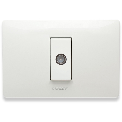 Master - Toma TV Ø 9,5mm pasante (pieza) Blanco