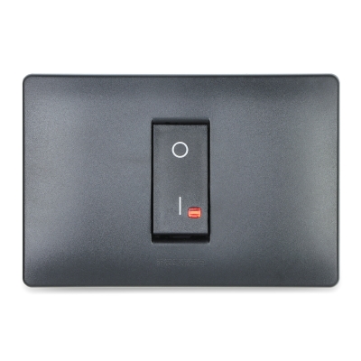 Master - Interruptor bipolar Iluminable 2P 250V (pieza) Negro