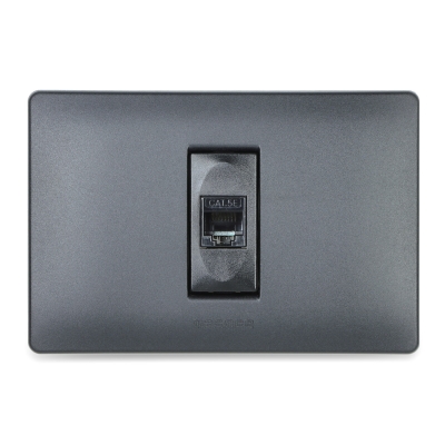 Master - Toma Ethernet RJ45 CAT 5e UTP (pieza) Negro