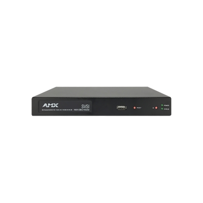 AMX H.264 Compressed Video over IP Decoder, PoE, SFP, HDMI, USB for Record (pieza) Negro