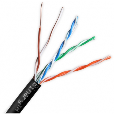 Wirepath - Cable Riser sin blindaje Cat5e de 350 MHz - Nido de 300 metros (pieza) Negro
