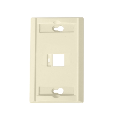 Wirepath 1-Port Keystone Wall Plate With Icon Tabs.(pieza) Marfíl