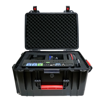 Adena - Set portátil para grabación y transmisión en vivo que incluye LS-410, A-TC30, A-PC01 y A-BR02 (pieza) Negro
