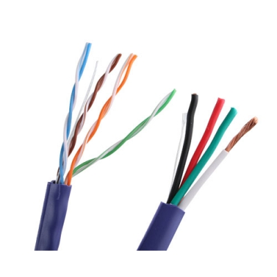 Wirepath Cable de Control SP-164-CAT5E-500-PU 16/4 Speaker + Single 350 MHz Cat 5e Wire - 500 ft. Spool in Box(pieza)