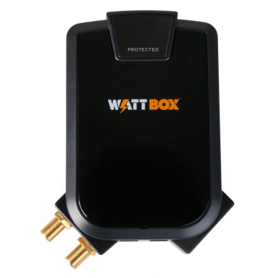 WattBox  Surge Protector Wall Tap with Coax Protection  3 Rotating Outlets (pieza)Negro