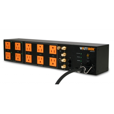 WattBox  Power Conditioner with Safe Voltage, Coax and Ethernet Protection  10 Outlets (pieza)Negro