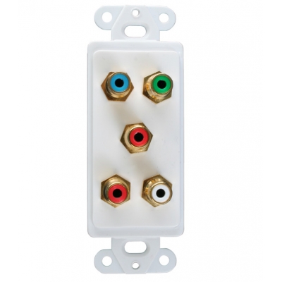 Wirepath Decora Strap with Component Video - Analog Audio Connectors . (pieza) Blanco