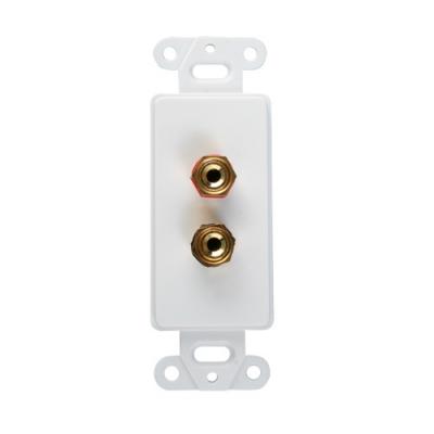 Wirepath Decora Strap with One Pair of Gold-plated Five-way Speaker Binding Posts . (pieza) Blanco