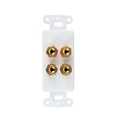 Wirepath Decora Strap with Two Pair of Gold-plated Five-way Speaker Binding Posts . (pieza) Blanco