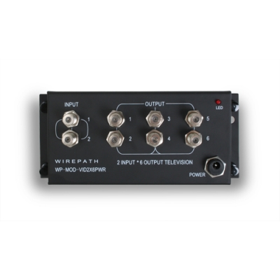 Wirepath  Powered 2 x 6 Video Distribution Module (pieza)Negro