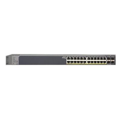 Netgear - Switch de red Business administrable de 28 puertos 24x1G PoE+ (190W y 4xSFP. de administración remota/en la nube opcional (pieza) Negro