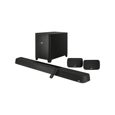 Polk MagniFi Max AX SR Dual 2.5in Drivers Three 0.75in Tweeters and Four 1in X 3in Mid-Woofers Sound Bar with Wireless Subwoofer  Black