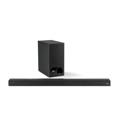 Polk Low-profile universal soundbar system w/ Wireless 5.25” subwoofer (pieza) Negro