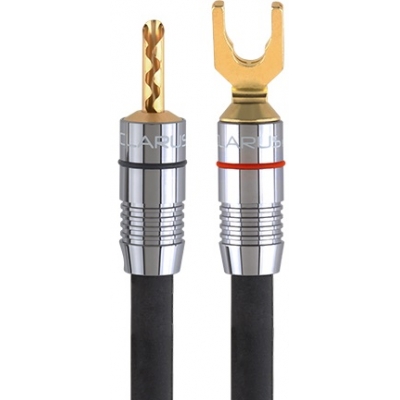 Clarus Aqua MK II Speaker Jumper Cable 8in Banana Plug combinated with Spade Lug (par) Negro