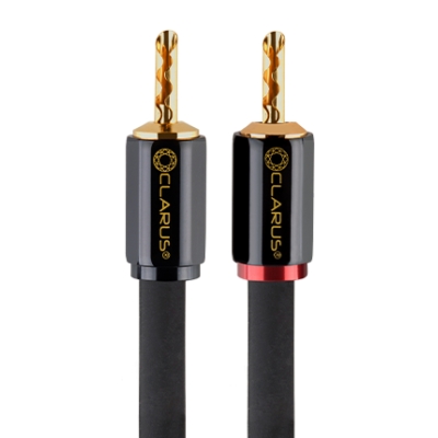 Clarus Crimson MK II Speaker Jumper Cable 8in Banana Plug (par) Negro